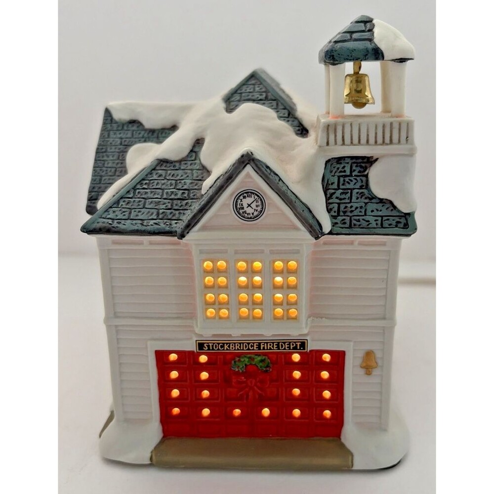 Hawthorne The Firehouse Norman Rockwell Christmas Village #79233 w/COA & Box